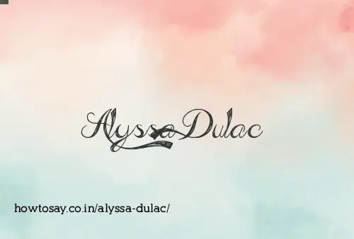Alyssa Dulac