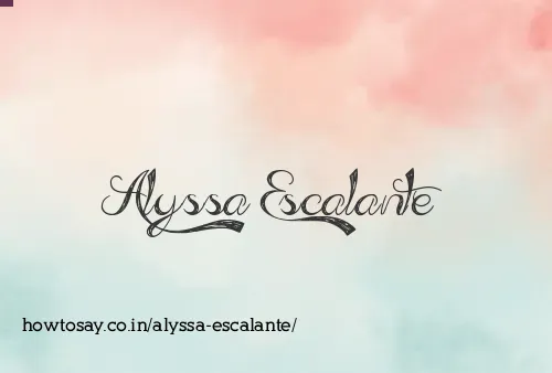 Alyssa Escalante