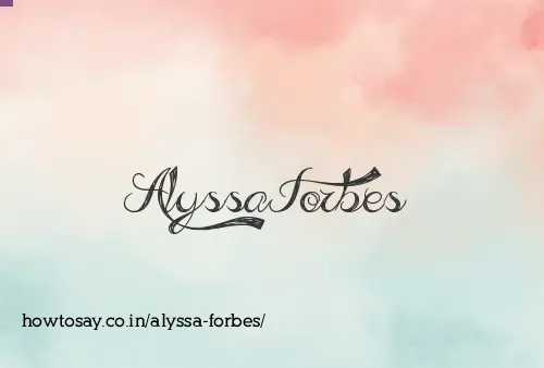 Alyssa Forbes
