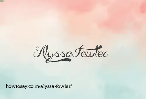 Alyssa Fowler