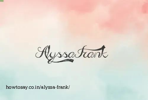 Alyssa Frank