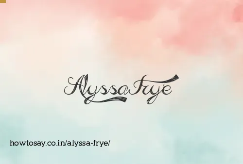 Alyssa Frye