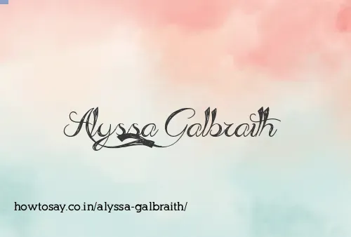 Alyssa Galbraith