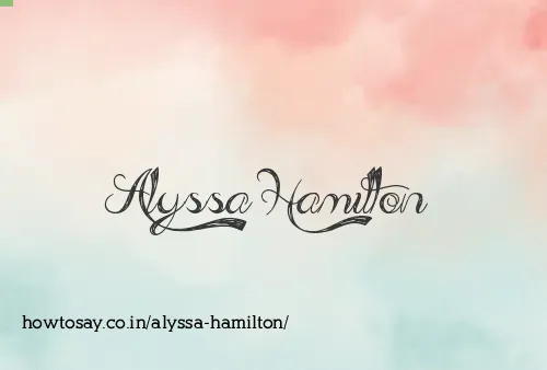 Alyssa Hamilton
