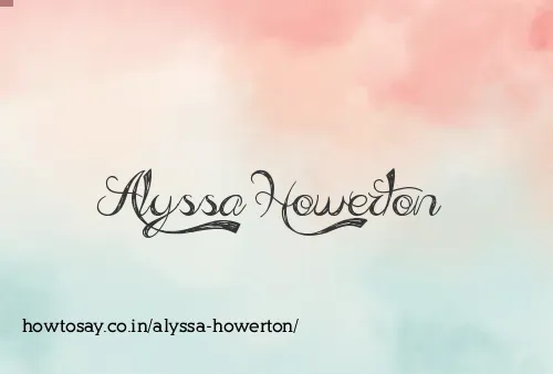 Alyssa Howerton