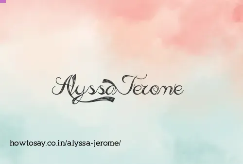 Alyssa Jerome