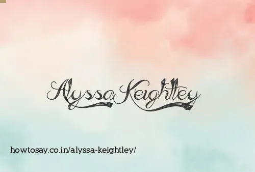 Alyssa Keightley