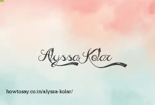 Alyssa Kolar