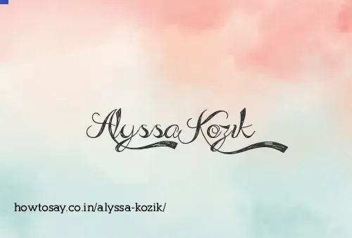 Alyssa Kozik