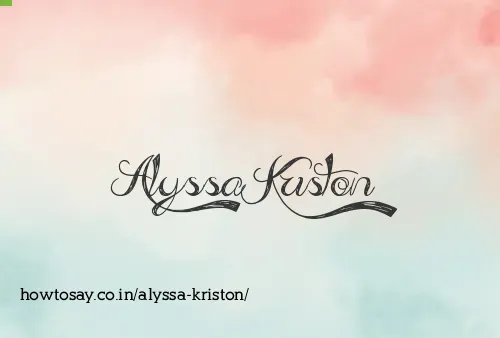 Alyssa Kriston