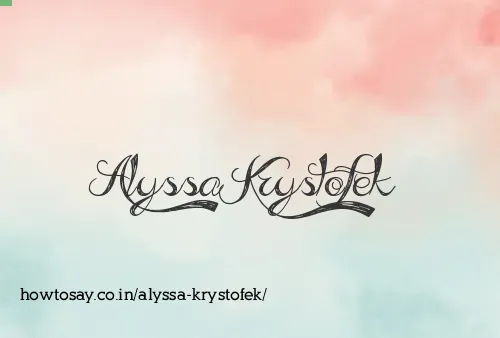 Alyssa Krystofek