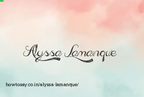 Alyssa Lamanque