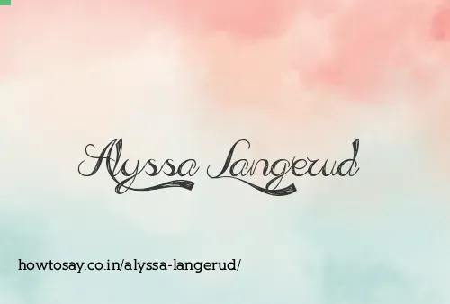 Alyssa Langerud