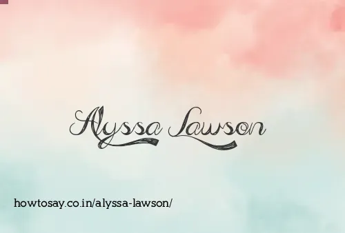 Alyssa Lawson