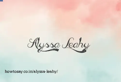 Alyssa Leahy