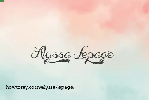 Alyssa Lepage