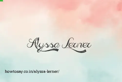 Alyssa Lerner