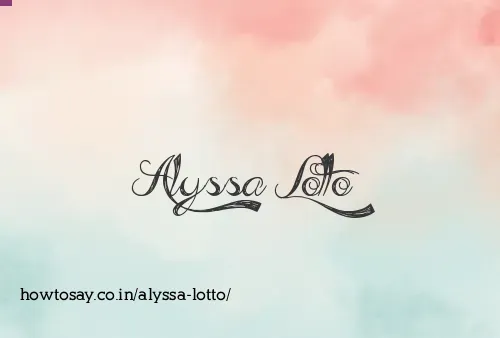 Alyssa Lotto
