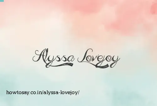 Alyssa Lovejoy