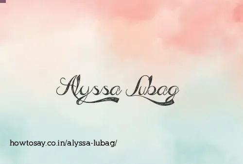 Alyssa Lubag