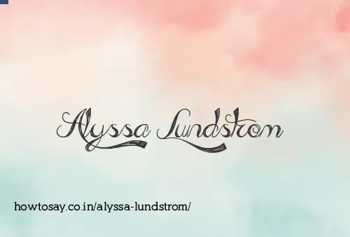 Alyssa Lundstrom