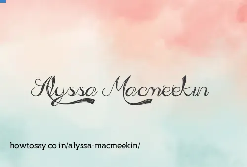 Alyssa Macmeekin
