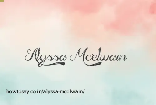 Alyssa Mcelwain