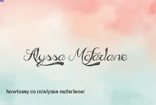 Alyssa Mcfarlane