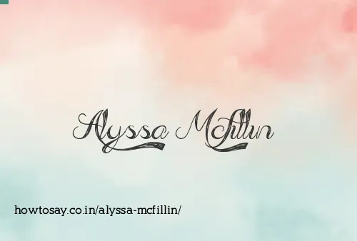 Alyssa Mcfillin