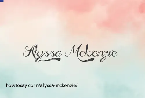 Alyssa Mckenzie