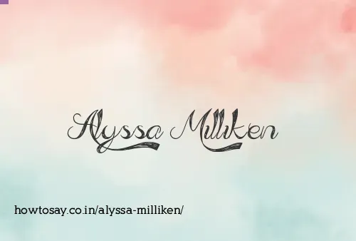 Alyssa Milliken