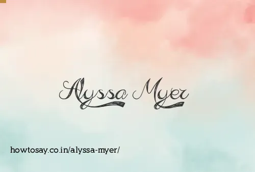 Alyssa Myer