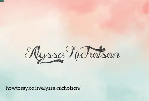 Alyssa Nicholson