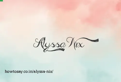 Alyssa Nix