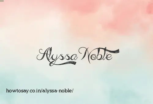 Alyssa Noble