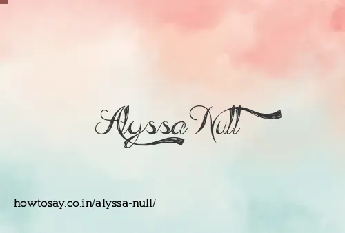 Alyssa Null