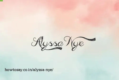 Alyssa Nye