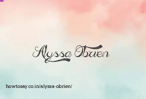 Alyssa Obrien