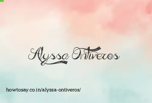Alyssa Ontiveros