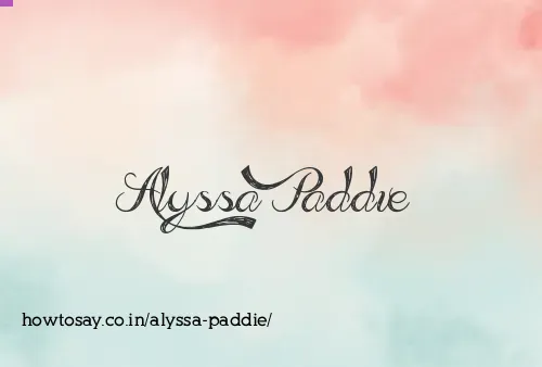 Alyssa Paddie