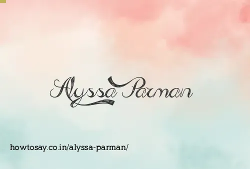 Alyssa Parman
