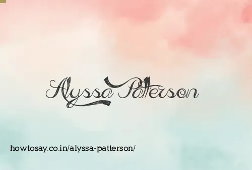 Alyssa Patterson