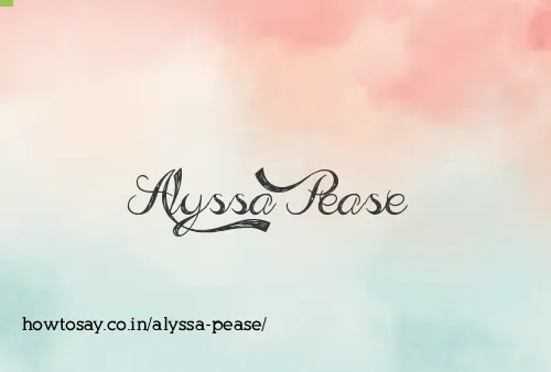 Alyssa Pease