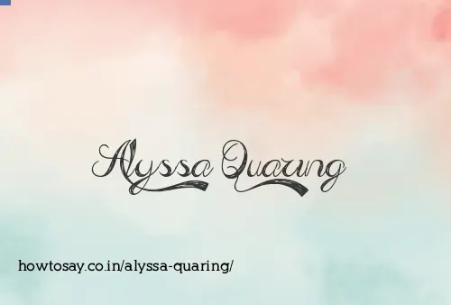Alyssa Quaring