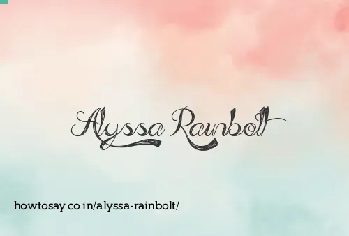 Alyssa Rainbolt