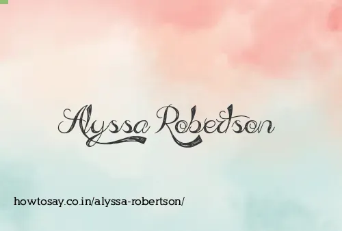 Alyssa Robertson