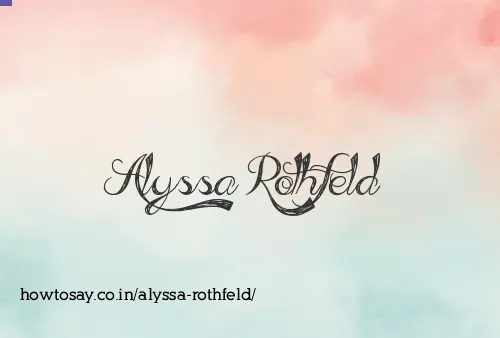 Alyssa Rothfeld
