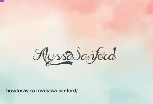 Alyssa Sanford