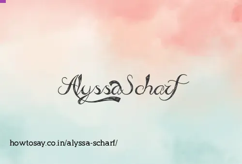 Alyssa Scharf