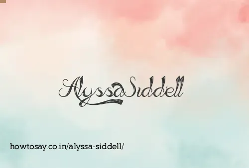 Alyssa Siddell